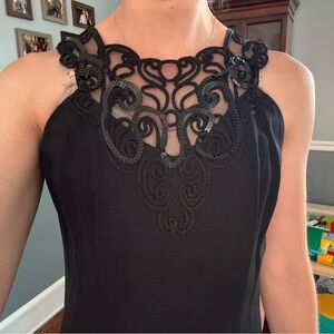 Jessica McClintock Black Halter Sheath Maxi Dress